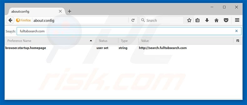 Removing search.fulltabsearch.com from Mozilla Firefox default search engine