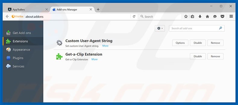 Removing Isanalyze.com Pop-ups ads from Mozilla Firefox step 2