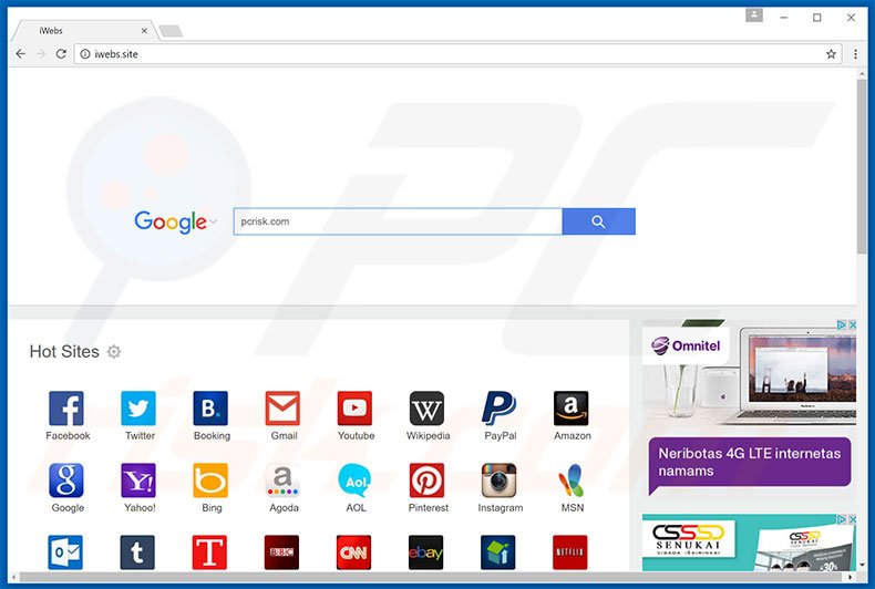 iwebs.site browser hijacker
