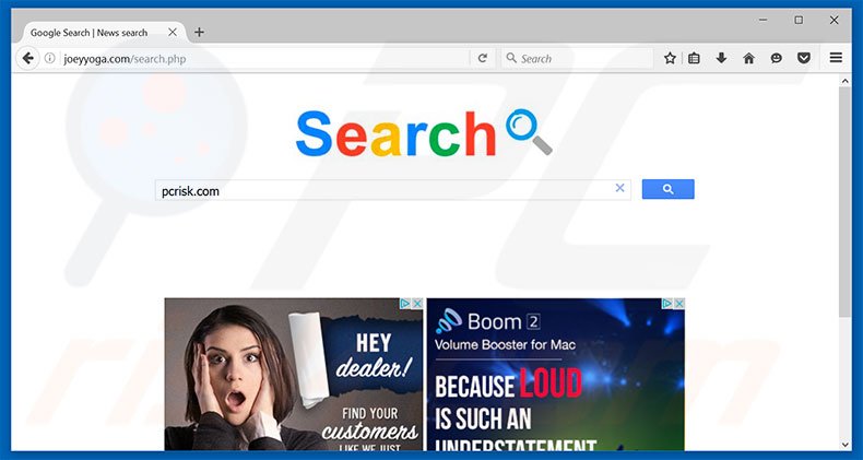 joeyyoga.com browser hijacker