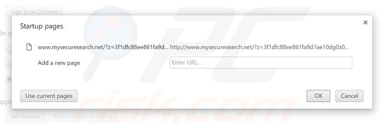 Removing mysecuresearch.net from Google Chrome homepage