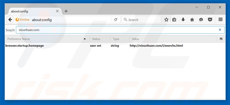 Removing nixunhuan.com from Mozilla Firefox default search engine