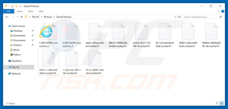 nuclear ransomware .nuclear55 extension