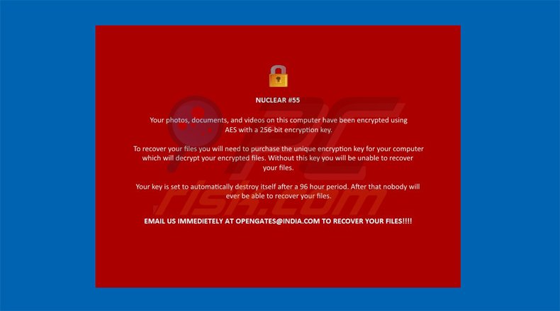 nuclear55 ransomware updated wallpaper