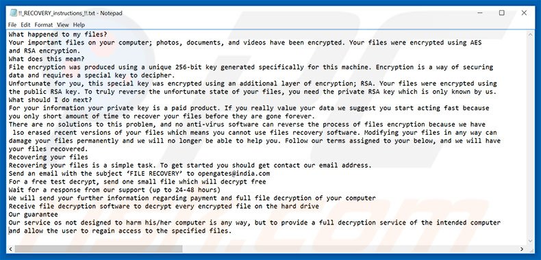 Nuke ransomware text file
