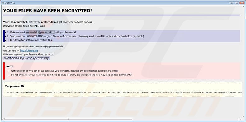 recoverhelp@protonmail.ch decrypt instructions