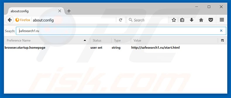 Removing safesearch1.ru from Mozilla Firefox default search engine