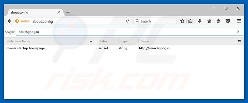 Removing searchgoog.ru from Mozilla Firefox default search engine