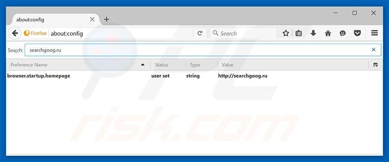 Removing searchgoog.ru from Mozilla Firefox default search engine