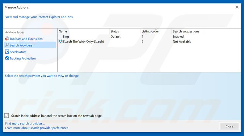 Removing searchguru.online from Internet Explorer default search engine