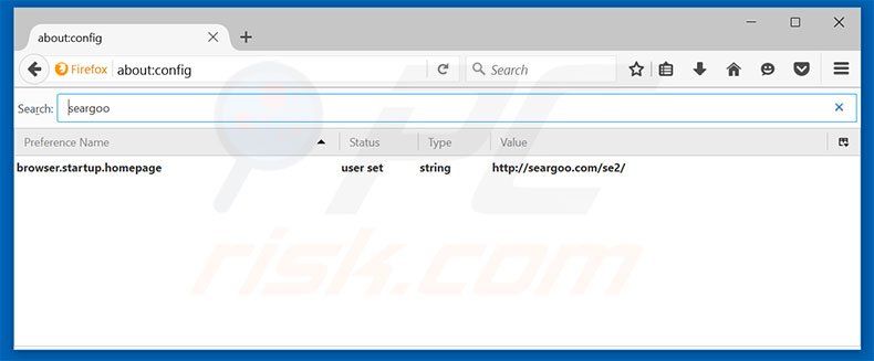 Removing seargoo.com from Mozilla Firefox default search engine