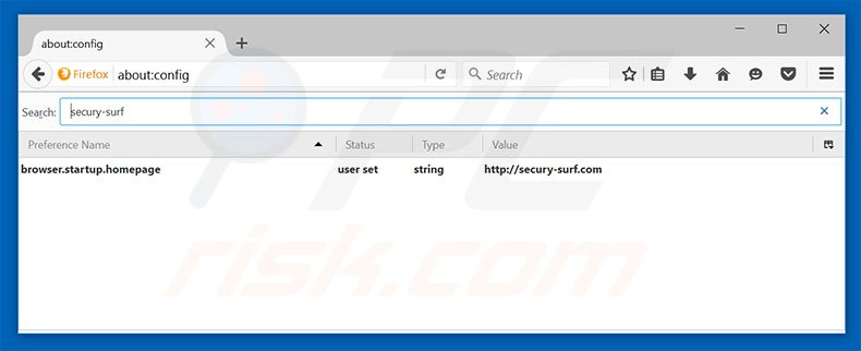 Removing secury-surf.com from Mozilla Firefox default search engine
