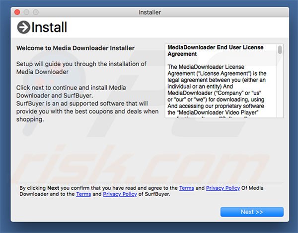 Delusive installer used to promote SurfBuyer