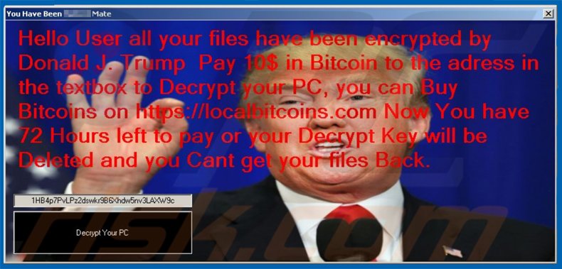 updated variant of Donald Trump ransomware