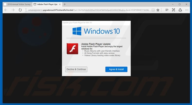 Adobe Flash Player Update adware