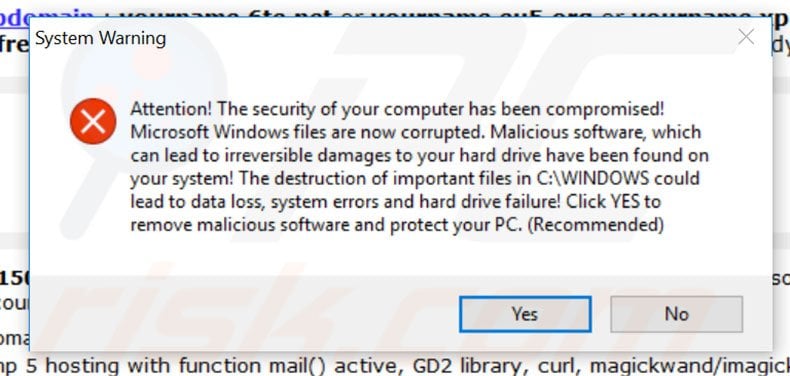 Antivirus 10 System warning