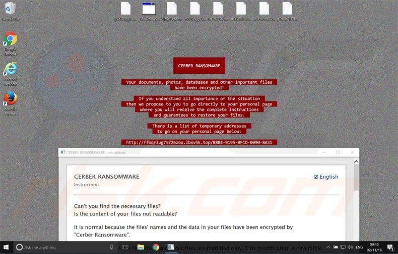 Ransomware cerber Cerber Ransomware