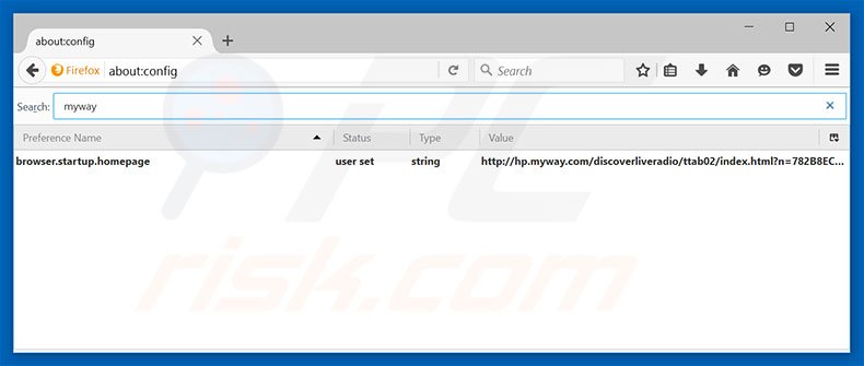 Removing hp.myway.com from Mozilla Firefox default search engine