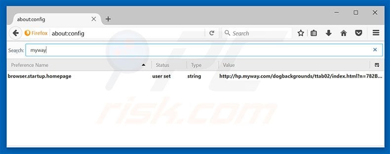 Removing hp.myway.com from Mozilla Firefox default search engine