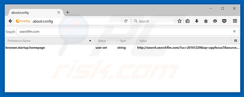 Removing search.searchfml.com from Mozilla Firefox default search engine