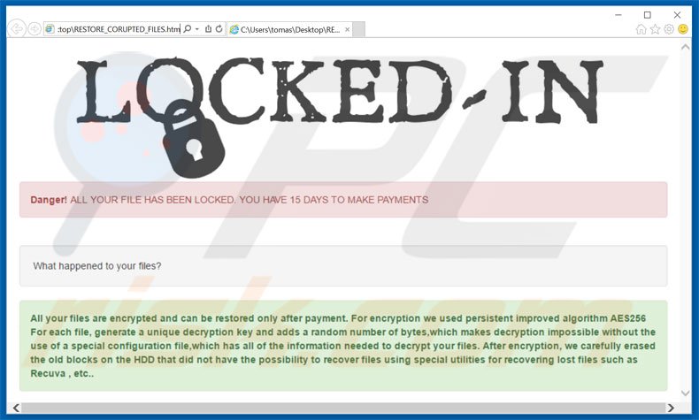 Locked-In decrypt instructions
