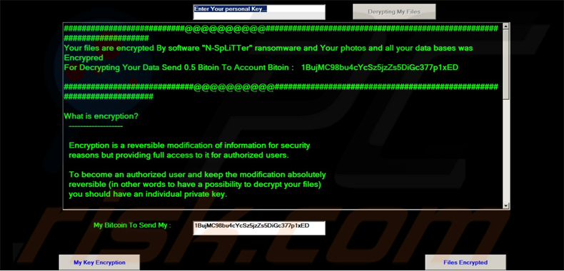 n-splitter ransomware english variant