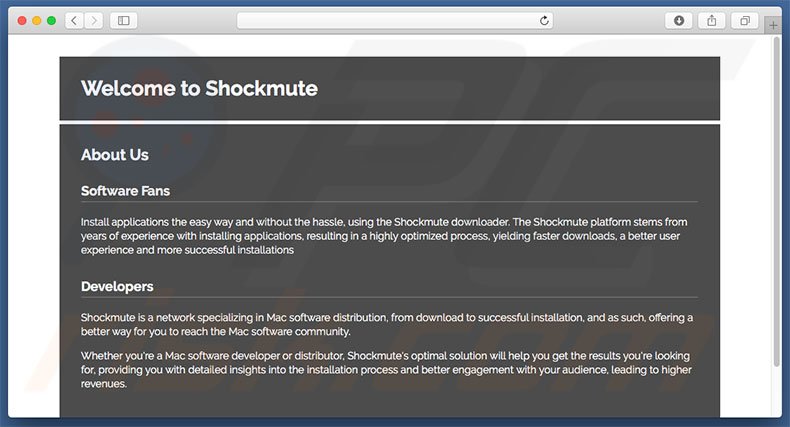 Dubious website used to promote search.shockmute.com