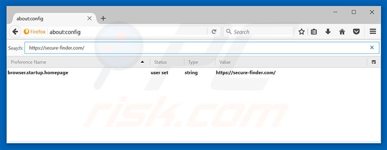 Removing secure-finder.com from Mozilla Firefox default search engine