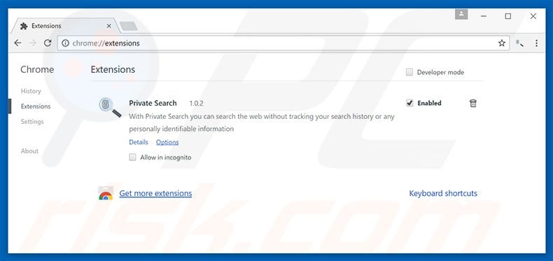 Removing search.ydserp.com related Google Chrome extensions