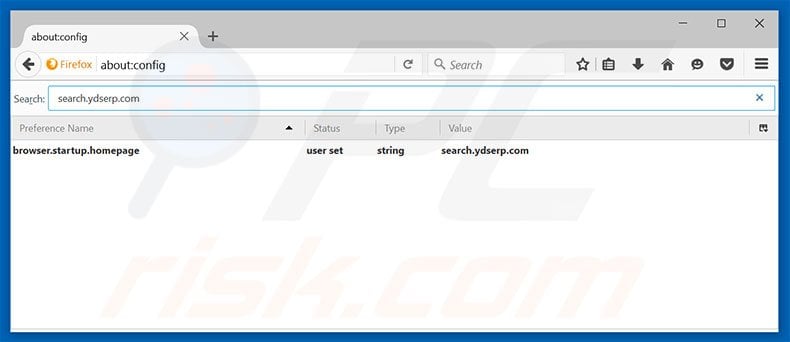 Removing search.ydserp.com from Mozilla Firefox default search engine