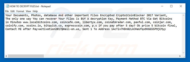 Crypto1CoinBlocker text file
