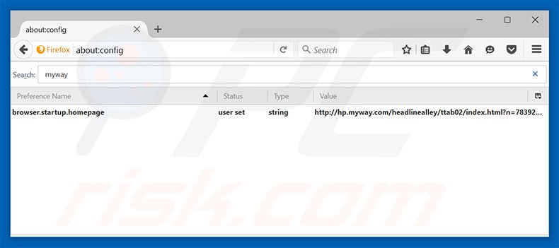 Removing hp.myway.com from Mozilla Firefox default search engine