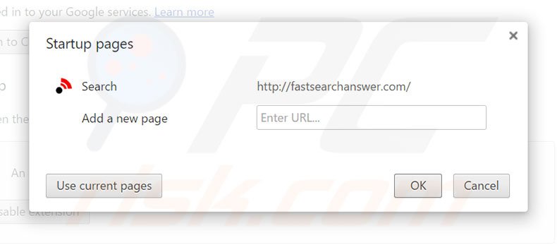Removing fastsearchanswer.com from Google Chrome homepage