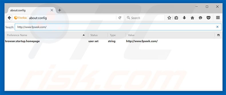 Removing fpseek.com from Mozilla Firefox default search engine