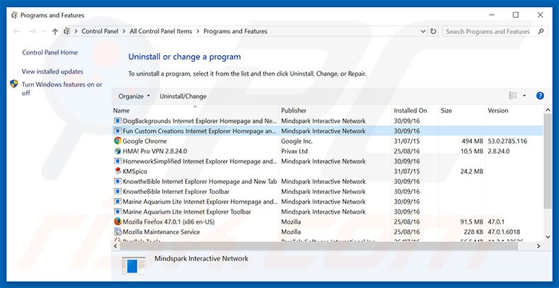 hp.myway.com browser hijacker uninstall via Control Panel