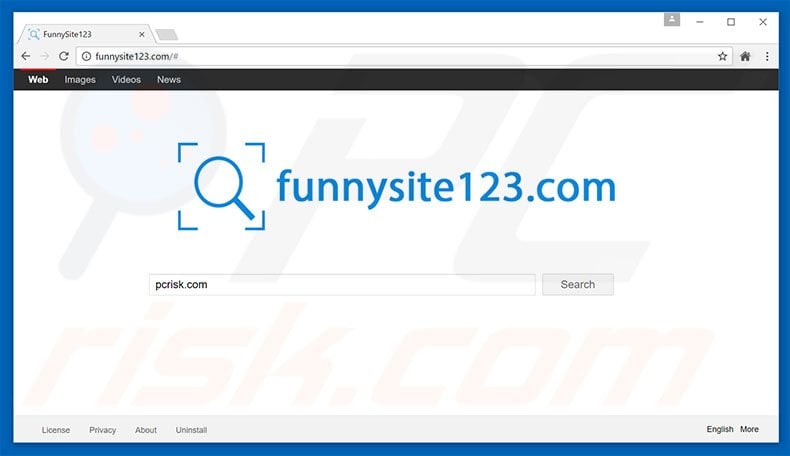 funnysite123.com browser hijacker