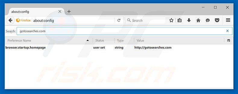 Removing gotosearches.com from Mozilla Firefox default search engine