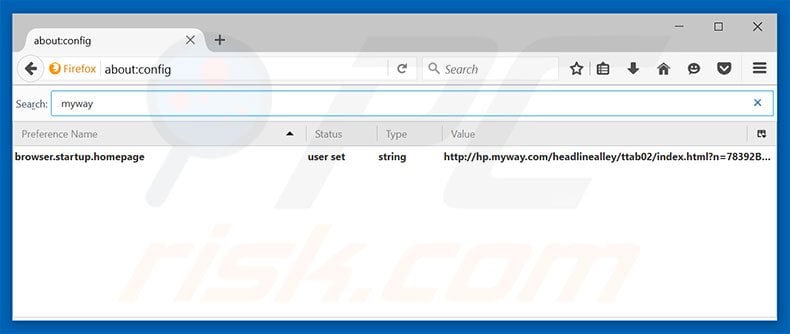 Removing hp.myway.com from Mozilla Firefox default search engine