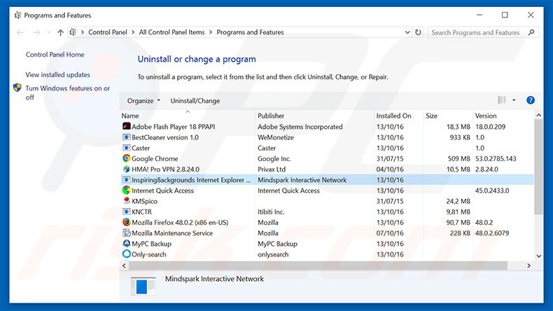 hp.myway.com browser hijacker uninstall via Control Panel