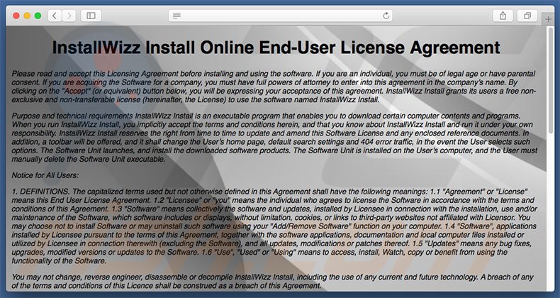 InstallWizz adware