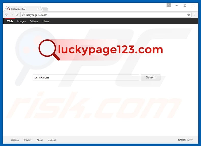 luckypage123.com browser hijacker