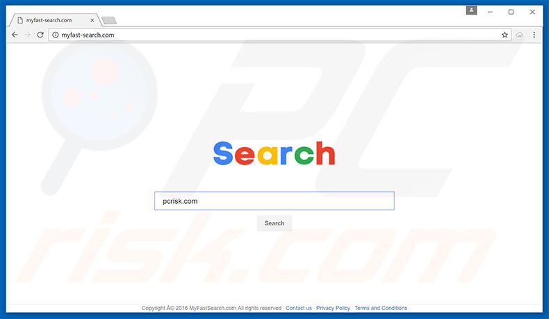 myfast-search.com browser hijacker