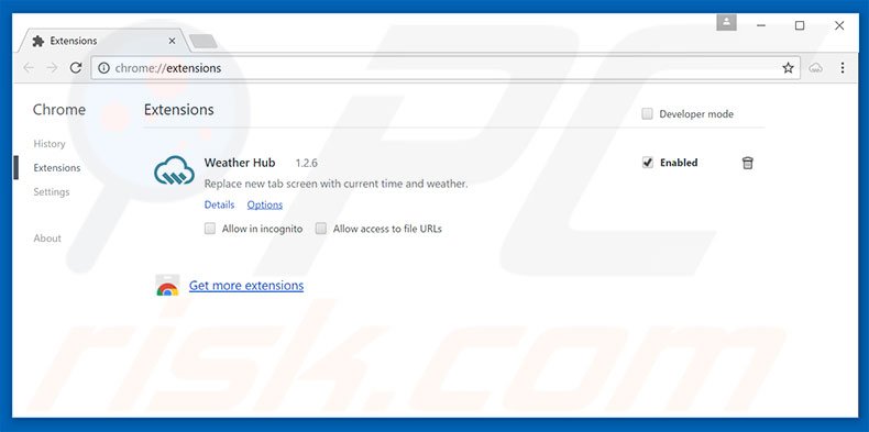 Removing myluckysites.com related Google Chrome extensions