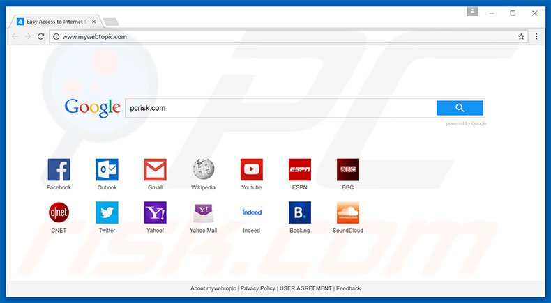 mywebtopic.com browser hijacker