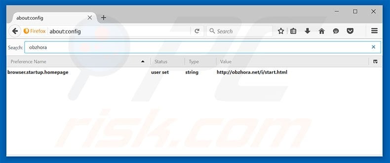 Removing obzhora.net from Mozilla Firefox default search engine