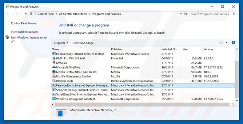 hp.myway.com browser hijacker uninstall via Control Panel