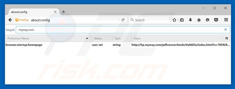 Removing hp.myway.com from Mozilla Firefox default search engine