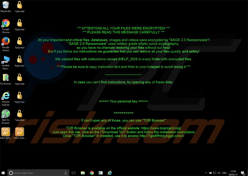 sage 2.0 ransomware updated wallapper