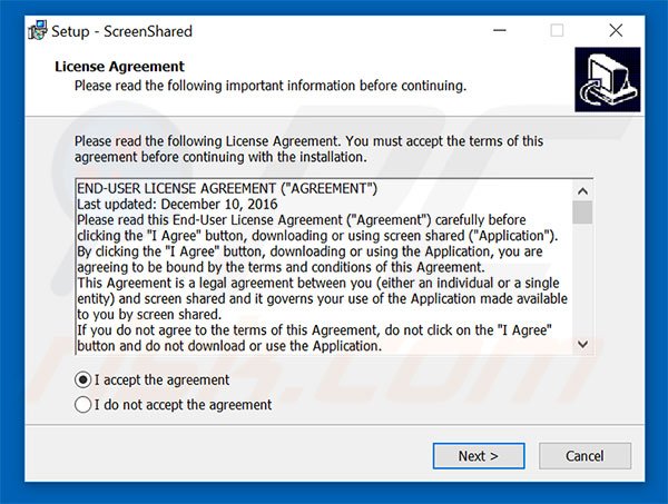 official ScreenShared installer setup