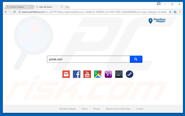 Directions Mapper browser hijacker